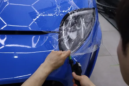 재규어 XKR-S 카본 부분랩핑 및 헤드라이트 PPF / 광진구 중곡동