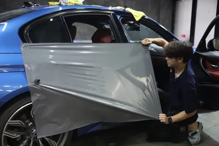 BMW 3시리즈 락그레이 시멘트 전체랩핑 청라랩핑 / 광진구, 성수, 송파