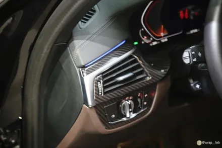 김포랩핑 BMW 5시리즈 유광카본 실내랩핑 / 광진구, 성수, 송파