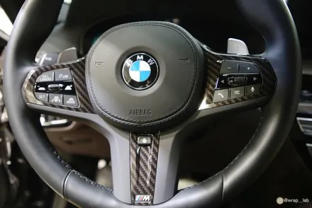 김포랩핑 BMW 5시리즈 유광카본 실내랩핑 / 광진구, 성수, 송파