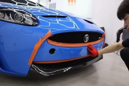 재규어 XKR-S 카본 부분랩핑 및 헤드라이트 PPF / 광진구 중곡동