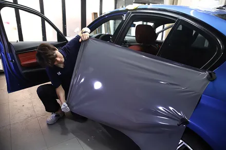 BMW 3시리즈 락그레이 시멘트 전체랩핑 청라랩핑 / 광진구, 성수, 송파