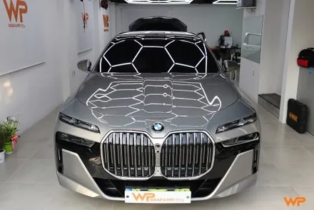 BMW 7시리즈 상단 투톤랩핑 비닐프로그 하이그로시 블랙 광진구랩핑 / 광진구, 성수, 송파