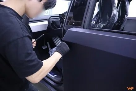 테슬라 사이버트럭 컬러PPF 가격부터 시공까지, 다크메트 블랙블루 / 광진구 중곡동