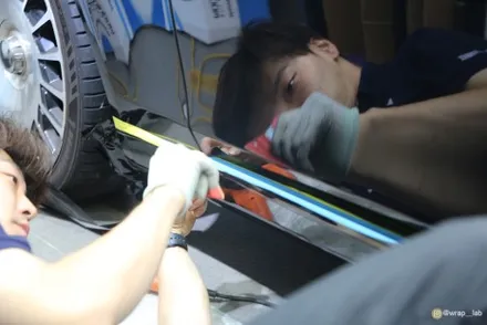 벤츠 s클래스 투톤랩핑(듀오톤) 고광택필름 시공 / 광진구, 성수, 송파