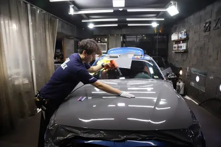 BMW 3시리즈 락그레이 시멘트 전체랩핑 청라랩핑 / 광진구, 성수, 송파