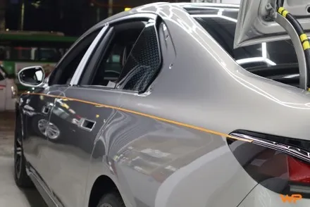 BMW 7시리즈 상단 투톤랩핑 비닐프로그 하이그로시 블랙 광진구랩핑 / 광진구, 성수, 송파