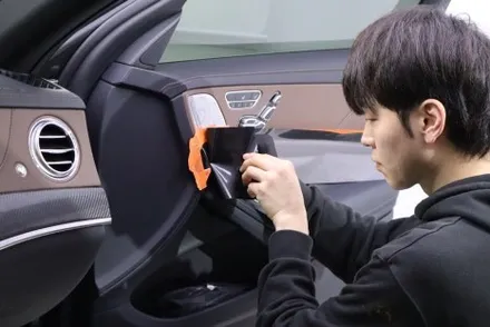 W222 벤츠 S클래스 실내 카본랩핑 윈도우몰딩 크롬죽이기 / 광진구 중곡동