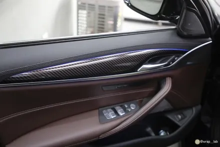 김포랩핑 BMW 5시리즈 유광카본 실내랩핑 / 광진구, 성수, 송파