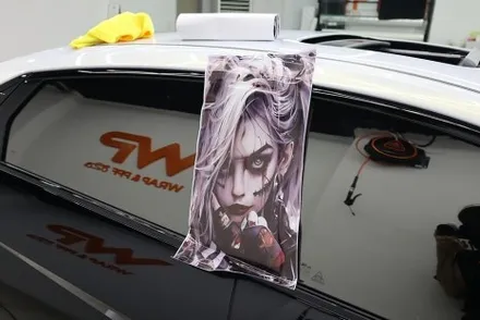아반떼 N 상단 투톤 비닐프로그 데칼 랩핑 / 광진구 중곡동