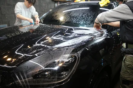 인천 포르쉐 카이엔 사고 수리 후 랩핑제거 그리고 전체PPF로 보험처리 / 광진구, 성수, 송파