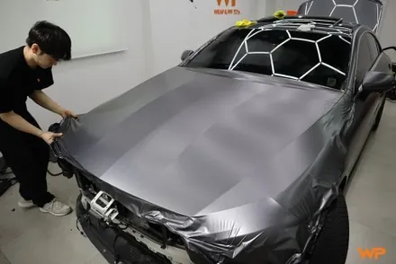 중랑구 벤츠 CLS450 (C257) 전체랩핑 전문샵 사틴다크그레이 / 광진구, 성수, 송파