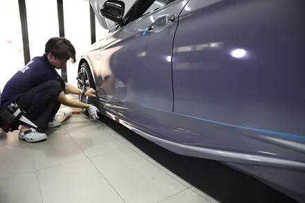 BMW 3시리즈 락그레이 시멘트 전체랩핑 청라랩핑 / 광진구, 성수, 송파