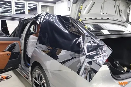BMW 7시리즈 상단 투톤랩핑 비닐프로그 하이그로시 블랙 광진구랩핑 / 광진구, 성수, 송파