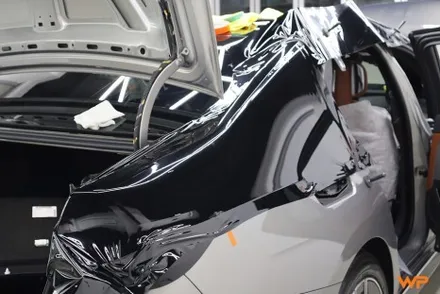 BMW 7시리즈 상단 투톤랩핑 비닐프로그 하이그로시 블랙 광진구랩핑 / 광진구, 성수, 송파
