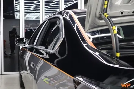 BMW 7시리즈 상단 투톤랩핑 비닐프로그 하이그로시 블랙 광진구랩핑 / 광진구, 성수, 송파