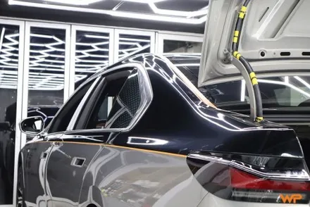 BMW 7시리즈 상단 투톤랩핑 비닐프로그 하이그로시 블랙 광진구랩핑 / 광진구, 성수, 송파