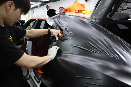 람보르기니 우르스 전체 사틴블랙 풀 카본 랩핑 / 광진구 중곡동