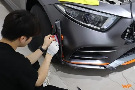중랑구 벤츠 CLS450 (C257) 전체랩핑 전문샵 사틴다크그레이 / 광진구, 성수, 송파