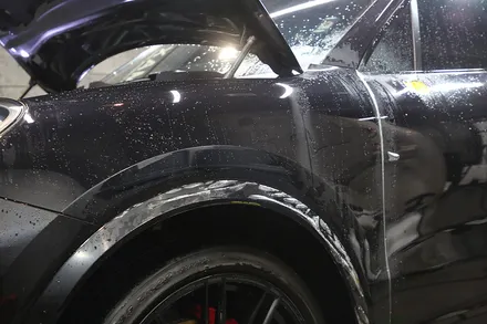 인천 포르쉐 카이엔 사고 수리 후 랩핑제거 그리고 전체PPF로 보험처리 / 광진구, 성수, 송파
