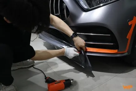 중랑구 벤츠 CLS450 (C257) 전체랩핑 전문샵 사틴다크그레이 / 광진구, 성수, 송파