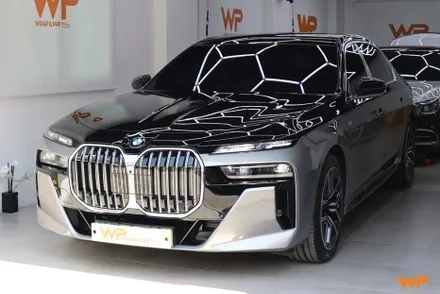 BMW 7시리즈 상단 투톤랩핑 비닐프로그 하이그로시 블랙 광진구랩핑 / 광진구, 성수, 송파