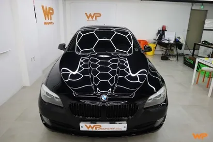 BMW F10 5시리즈 고광택 하이그로시 전체랩핑 크롬죽이기 서울경기 / 광진구, 성수, 송파