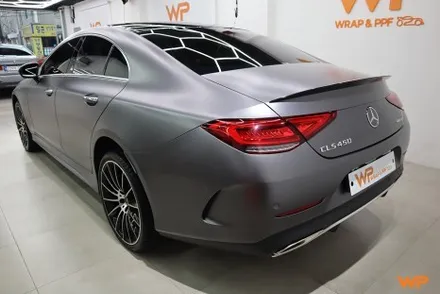 중랑구 벤츠 CLS450 (C257) 전체랩핑 전문샵 사틴다크그레이 / 광진구, 성수, 송파