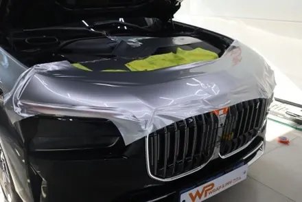 강남 BMW I7 사고수리 후 투톤랩핑 재시공 / 광진구 중곡동
