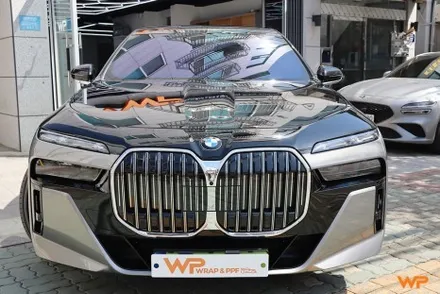 BMW 7시리즈 상단 투톤랩핑 비닐프로그 하이그로시 블랙 광진구랩핑 / 광진구, 성수, 송파