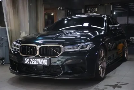 인천 랩핑 고광택 AX 필름 메탈릭 에메랄드 전체 시공 [ BMW M5 CS ] / 광진구, 성수, 송파