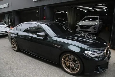 인천 랩핑 고광택 AX 필름 메탈릭 에메랄드 전체 시공 [ BMW M5 CS ] / 광진구, 성수, 송파