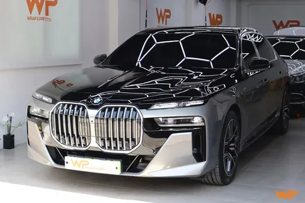 BMW 7시리즈 상단 투톤랩핑 비닐프로그 하이그로시 블랙 광진구랩핑 / 광진구, 성수, 송파