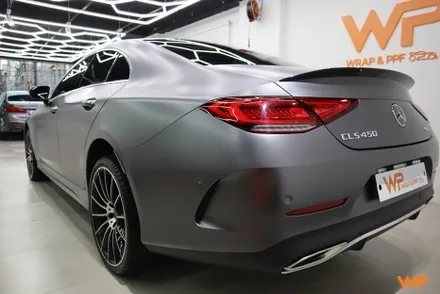 중랑구 벤츠 CLS450 (C257) 전체랩핑 전문샵 사틴다크그레이 / 광진구, 성수, 송파