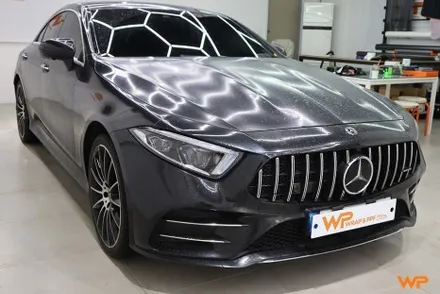 중랑구 벤츠 CLS450 (C257) 전체랩핑 전문샵 사틴다크그레이 / 광진구, 성수, 송파