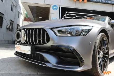 벤츠 GT43 AMG 랩핑제거 및 전체랩핑 재시공 장안동 / 광진구 중곡동