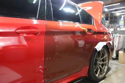 인천 랩핑 고광택 AX 필름 메탈릭 에메랄드 전체 시공 [ BMW M5 CS ] / 광진구, 성수, 송파