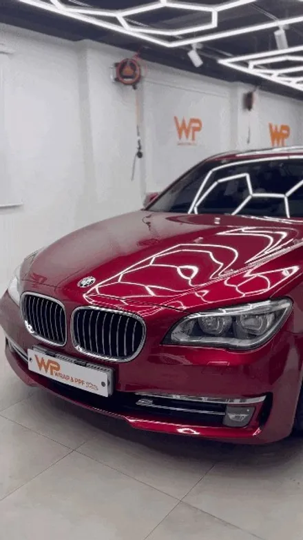 BMW F바디 7시리즈 전체랩핑 정비 유튜버 차량 플랫 (라즈베리 레드) / 광진구 중곡동