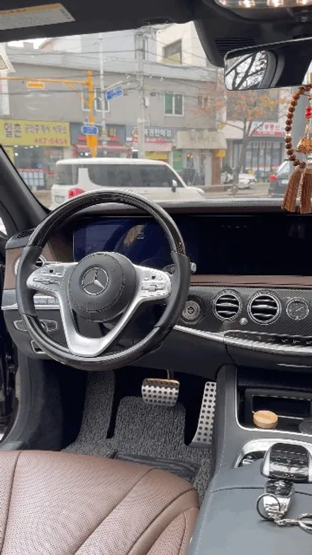 W222 벤츠 S클래스 실내 카본랩핑 윈도우몰딩 크롬죽이기 / 광진구 중곡동