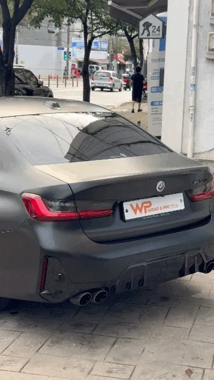 잠실 BMW 340I 사틴블랙 전체랩핑 시공기 호불호가 없는!! / 광진구 중곡동