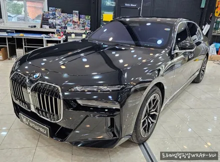 대형세단 BMW 740I!! 글로스 블랙 메탈릭 전체랩핑 시공!!컬러 체인지 랩핑, 수원랩핑샵 / 용인 기흥구 청덕동