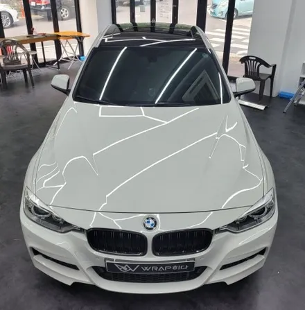 영통랩핑 BMW 320D 루프스킨 재시공, 루프스킨 제거, 루프스킨 수명, 필름갈라짐 현상 / 용인 기흥구 청덕동