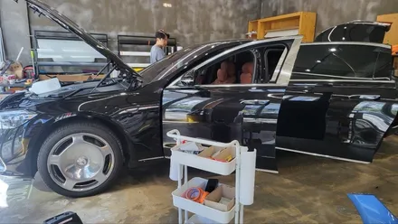 광주랩핑 벤츠 s580 마이바흐 투톤랩핑 도와드렸습니다 / 광주 광산구 하남동