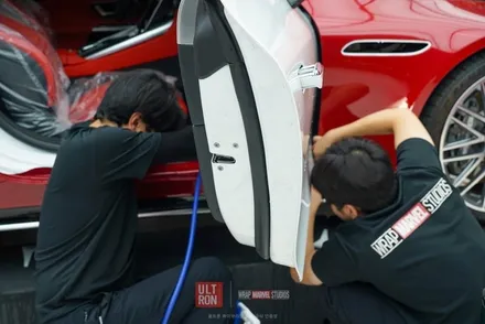 광주 컬러 PPF SL43AMG 초고광택 컬러체인지, 자세히 보면 엔진 보일 것 같다. / 광주 광산구 하남동