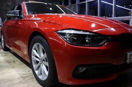 BMW 320d 전체랩핑, 강렬한 레드 시공! / 광주 광산구 하남동