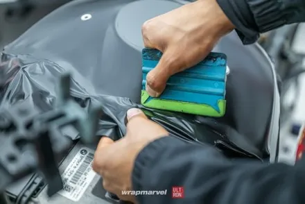 BMW S1000rr 바이크 랩핑 광주 랩마블에서 올블랙으로 / 광주 광산구 하남동