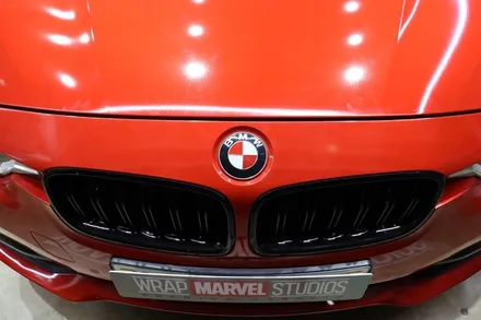 BMW 320d 전체랩핑, 강렬한 레드 시공! / 광주 광산구 하남동