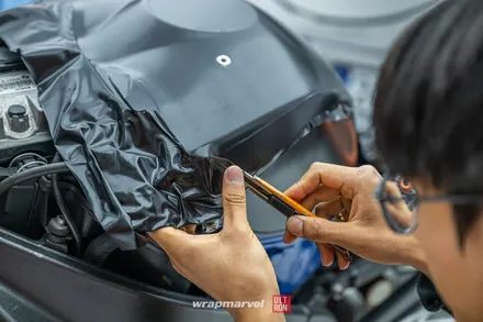 BMW S1000rr 바이크 랩핑 광주 랩마블에서 올블랙으로 / 광주 광산구 하남동