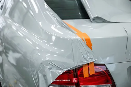 광주 자동차 랩핑 GS350 실버에서 시멘트, 도장 컨디션이 안 좋아도 괜찮아 / 광주 광산구 하남동