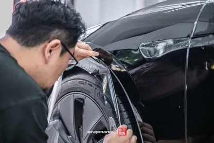광주 테슬라 PPF 모델3 하이랜드 전체시공 사진 50배 확대 체크 가능 / 광주 광산구 하남동